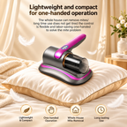 Lightweight Luxvac UV-C mattress vacuum designed for one-handed use